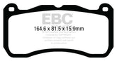 EBC 13-14 Ford Mustang 5.8 Supercharged (GT500) Shelby Redstuff Front Brake Pads